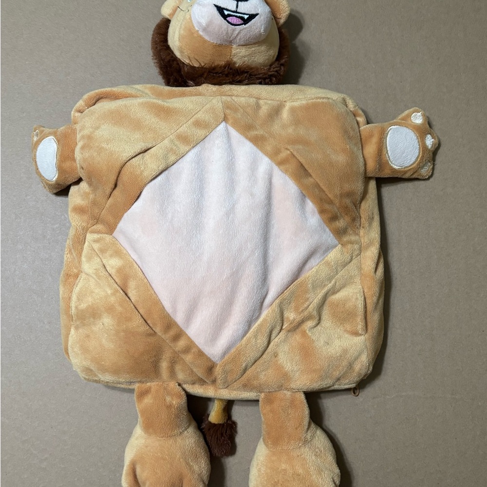 Tan Plush Lion Backpack